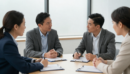 Retirement planning meeting focused on early retirement solutions and retirement and investment solutions